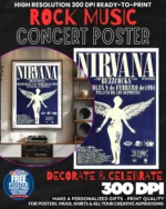 Nirvana 16 Music Rock Concert Poster Wall Art