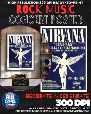 Nirvana 16 Music Rock Concert Poster Wall Art