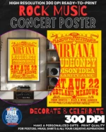 Nirvana 21 Music Rock Concert Poster Wall Art