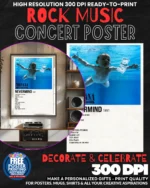 Nirvana 23 Music Rock Concert Poster Wall Art