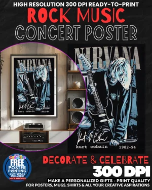 Nirvana 27 Music Rock Concert Poster Wall Art