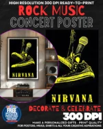 Nirvana 28 Music Rock Concert Poster Wall Art