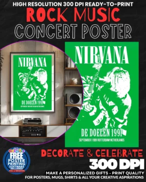 Nirvana 32 Music Rock Concert Poster Wall Art