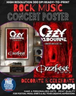 Ozzy Ozbourne 1 Music Rock Concert Poster Wall Art