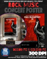 Paul Mccartney 1 Music Rock Concert Poster Wall Art