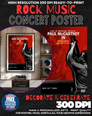 Paul Mccartney 1 Music Rock Concert Poster Wall Art