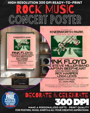 Pink Floyd 2 Music Rock Concert Poster Wall Art