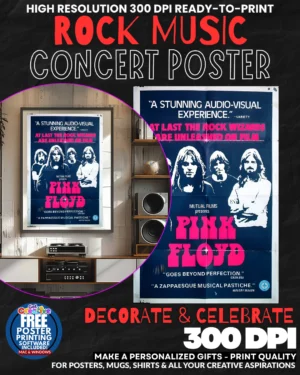 Pink Floyd 3 Music Rock Concert Poster Wall Art