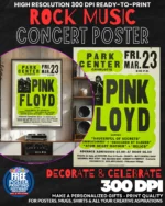 Pink Floyd 4 Music Rock Concert Poster Wall Art