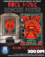 Pink Floyd 5 Music Rock Concert Poster Wall Art