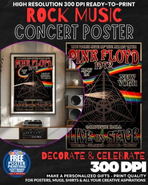 Pink Floyd 7 Music Rock Concert Poster Wall Art