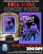 Prince 4 Music Rock Concert Poster Wall Art