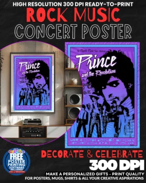 Prince 4 Music Rock Concert Poster Wall Art