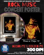 Prince 5 Music Rock Concert Poster Wall Art