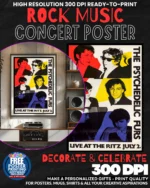 Psychadelic Furs 1 Music Rock Concert Poster Wall Art