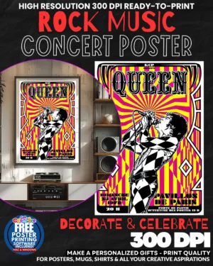 Queen 3 Music Rock Concert Poster Wall Art