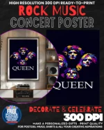 Queen 6 Music Rock Concert Poster Wall Art