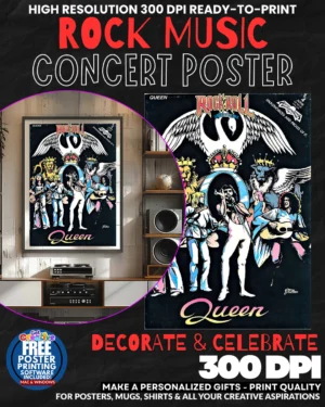 Queen 7 Music Rock Concert Poster Wall Art
