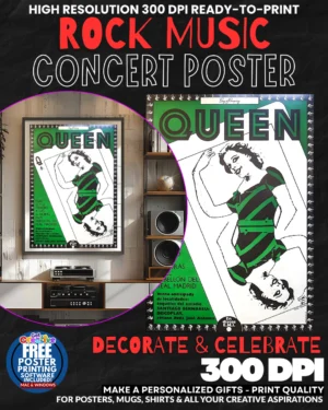 Queen 8 Music Rock Concert Poster Wall Art