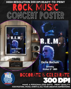 Rem 4 Music Rock Concert Poster Wall Art