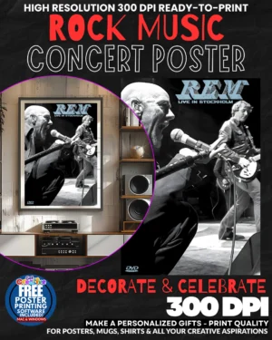 Rem 5 Music Rock Concert Poster Wall Art