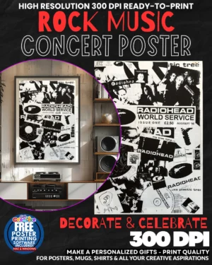 Radiohead 1 Music Rock Concert Poster Wall Art