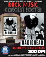 Radiohead 2 Music Rock Concert Poster Wall Art