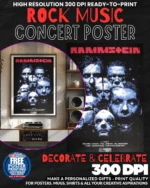 Rammstein 1 Music Rock Concert Poster Wall Art