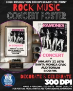 Ramones 4 Music Rock Concert Poster Wall Art