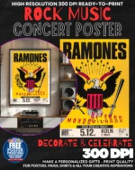 Ramones 5 Music Rock Concert Poster Wall Art