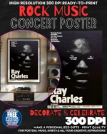 Ray Charles 1 Music Rock Concert Poster Wall Art