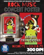 Red Hot Chili Peppers 5 Music Rock Concert Poster Wall Art