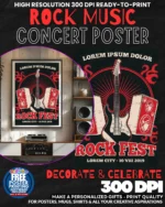 Rock Fest Music Rock Concert Poster Wall Art