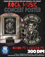 Rock N Roll 5 Music Rock Concert Poster Wall Art
