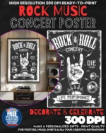 Rock N Roll Music Rock Concert Poster Wall Art