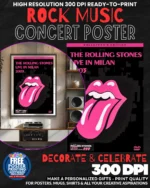 Rolling Stones 1 Music Rock Concert Poster Wall Art