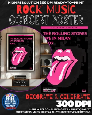 Rolling Stones 1 Music Rock Concert Poster Wall Art