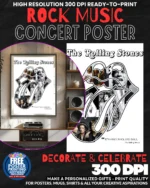 Rolling Stones 2 Music Rock Concert Poster Wall Art
