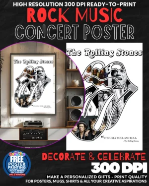 Rolling Stones 2 Music Rock Concert Poster Wall Art