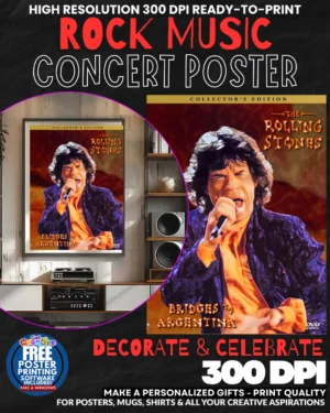 Rolling Stones 3 Music Rock Concert Poster Wall Art