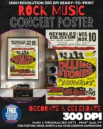 Rolling Stones 4 Music Rock Concert Poster Wall Art