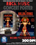 Rolling Stones 6 Music Rock Concert Poster Wall Art