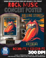 Rolling Stones 8 Music Rock Concert Poster Wall Art