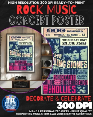 Rolling Stones 11 Music Rock Concert Poster Wall Art