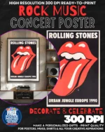 Rolling Stones 14 Music Rock Concert Poster Wall Art