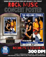 Rolling Stones 20 Music Rock Concert Poster Wall Art