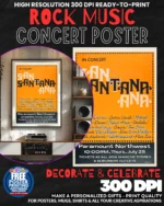 Santana 1 Music Rock Concert Poster Wall Art