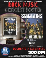 Scorpions 2 Music Rock Concert Poster Wall Art