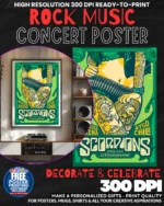 Scorpions 3 Music Rock Concert Poster Wall Art