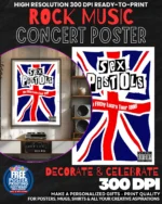 Sex Pistols 2 Music Rock Concert Poster Wall Art